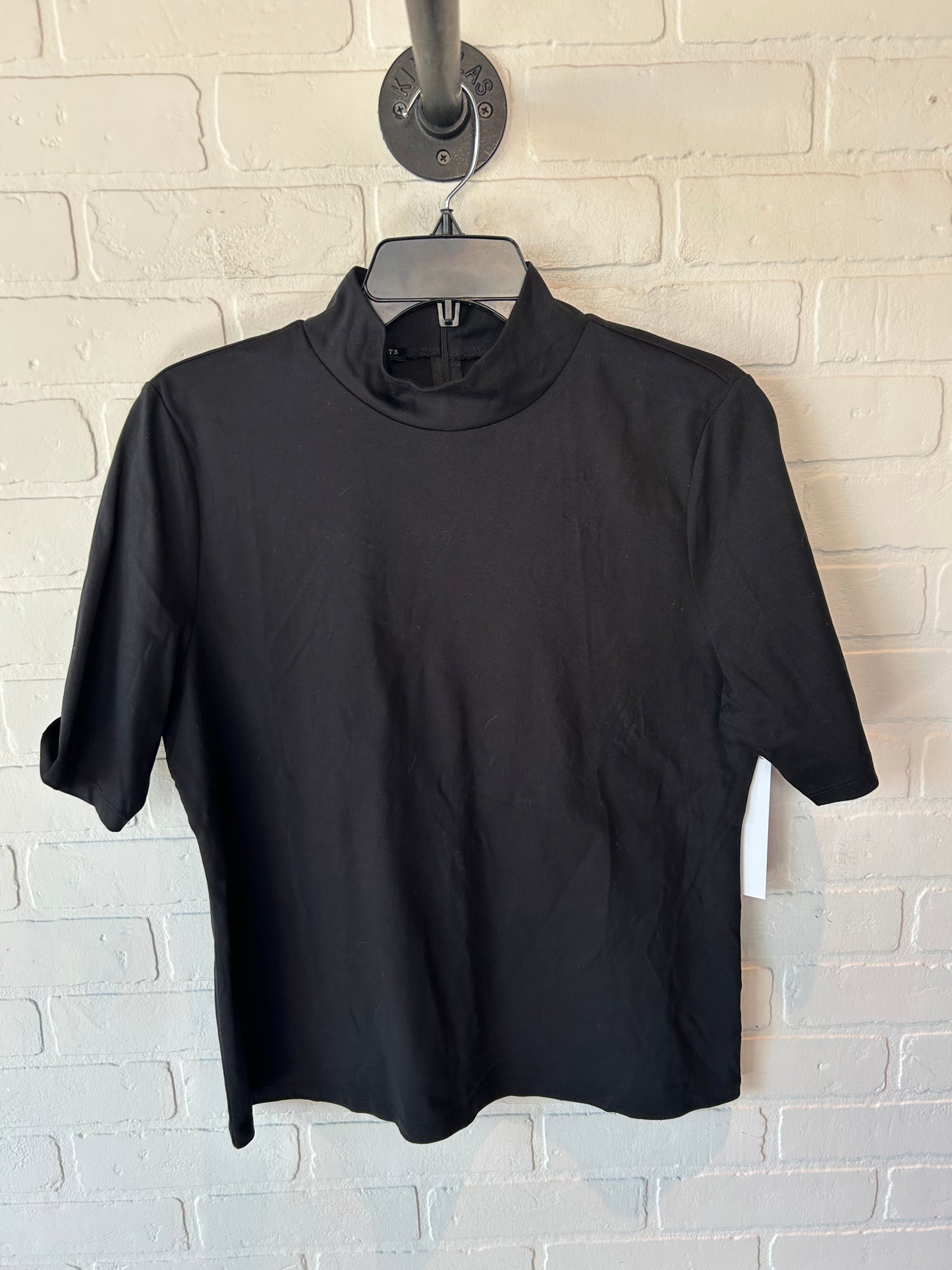 Top Short Sleeve By Talbots In Black, Size: L