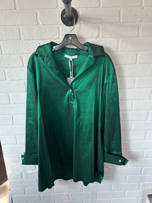 Top Long Sleeve By Preston And New York In Green, Size: 1x