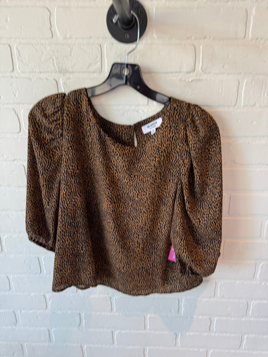 Top 3/4 Sleeve By Bb Dakota In Black & Tan, Size: M