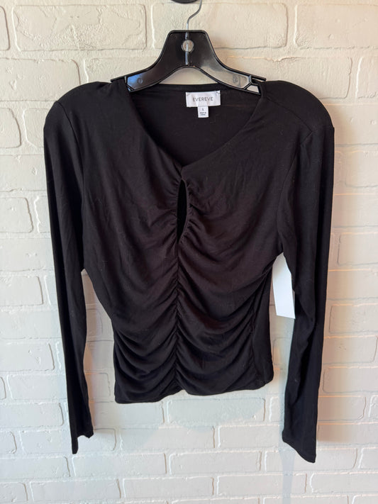 Top Long Sleeve By Evereve In Black, Size: S