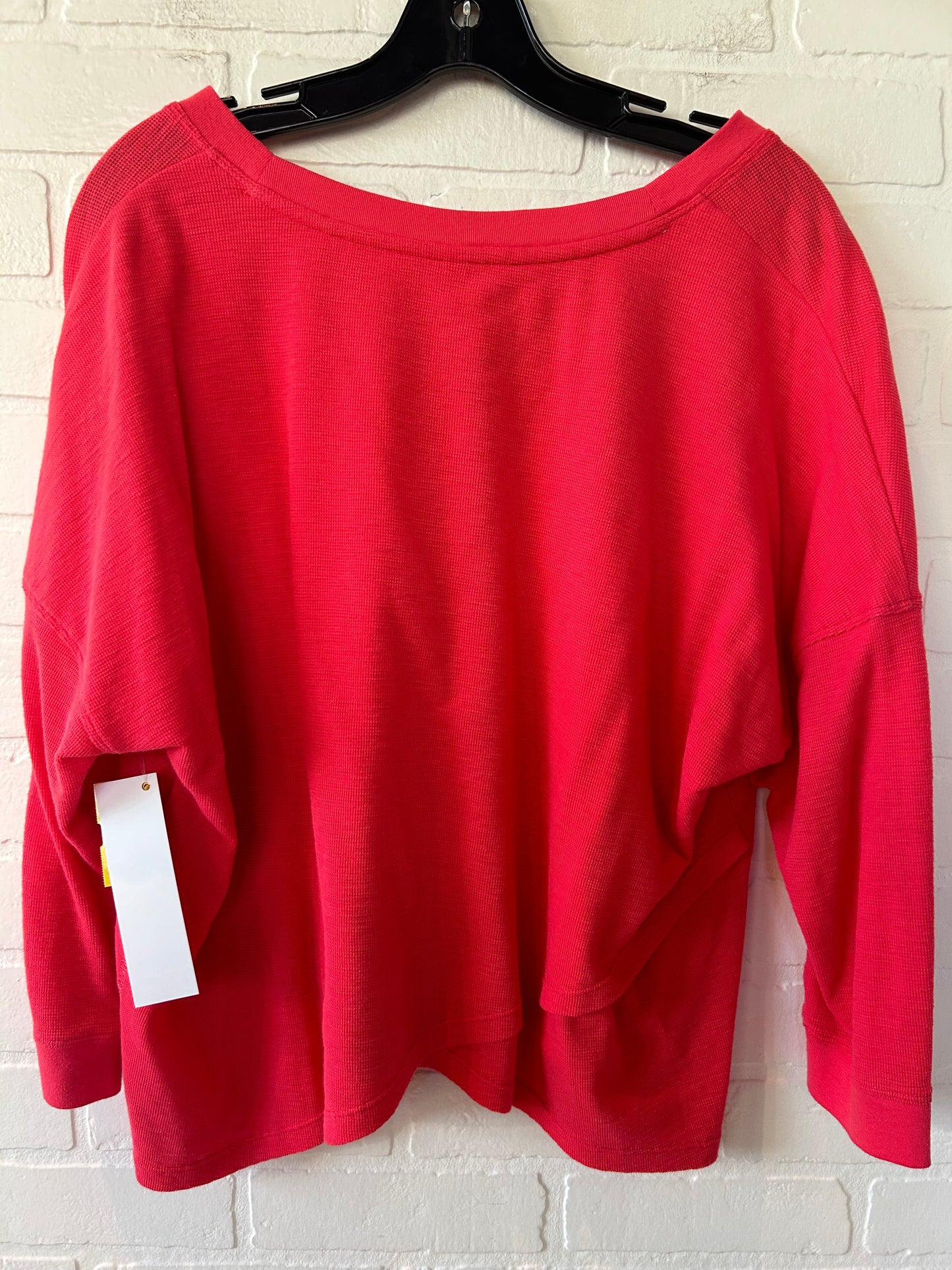 Athletic Top Long Sleeve Crewneck By Calvin Klein Performance In Red, Size: Xl