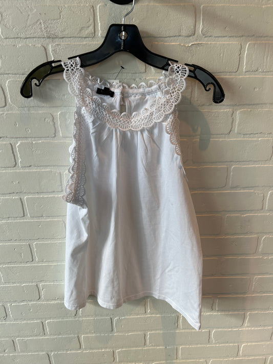 Top Sleeveless By Talbots In White, Size: Mp