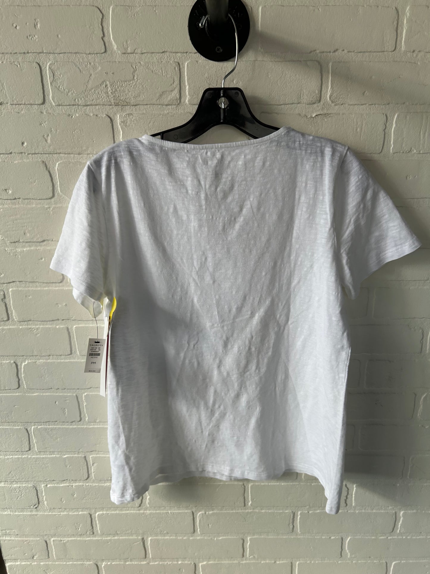 Top Short Sleeve By Talbots In White, Size: Mp