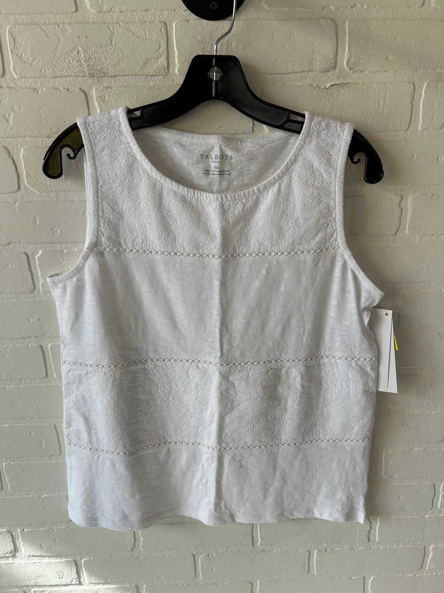 Top Sleeveless By Talbots In White, Size: Mp