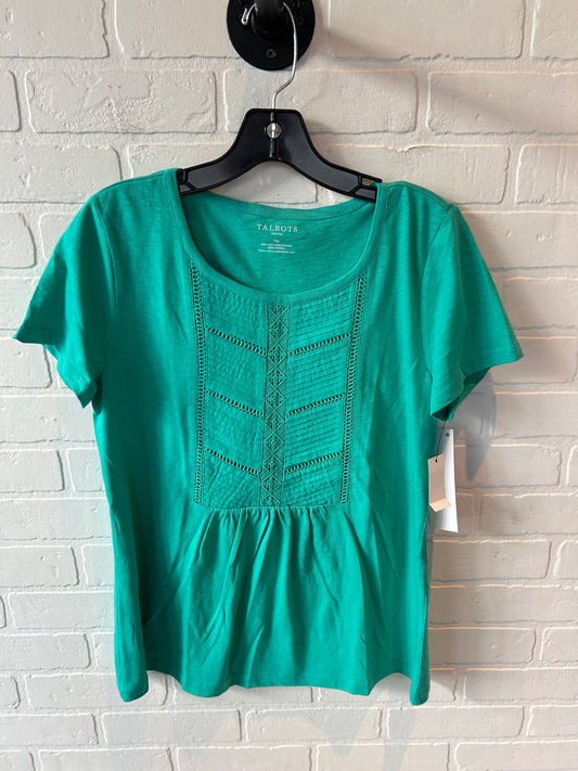 Top Short Sleeve By Talbots In Green, Size: Mp