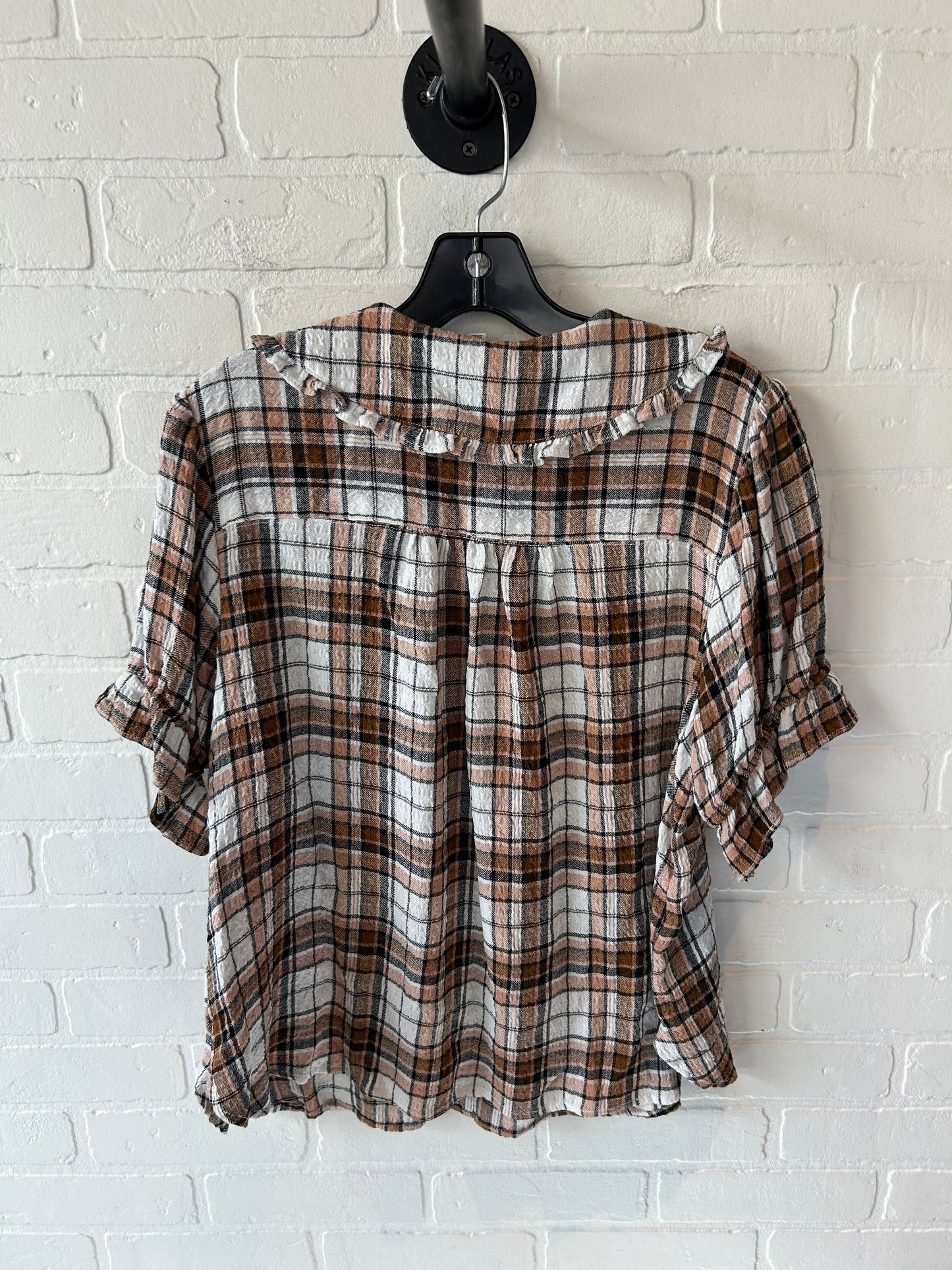 Top Short Sleeve By Pilcro In Brown, Size: L