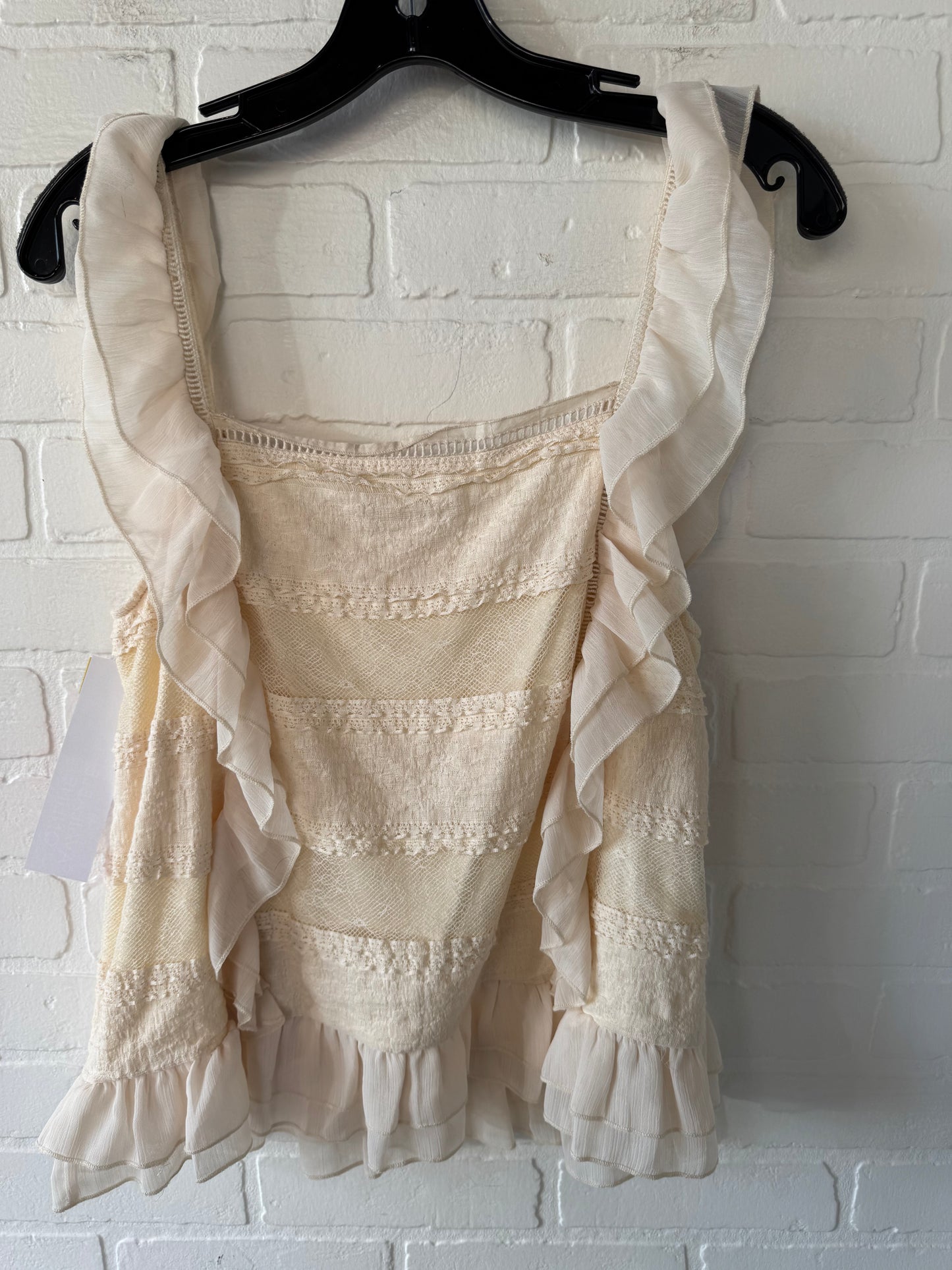 Top Sleeveless By Eri + Ali In Cream, Size: M