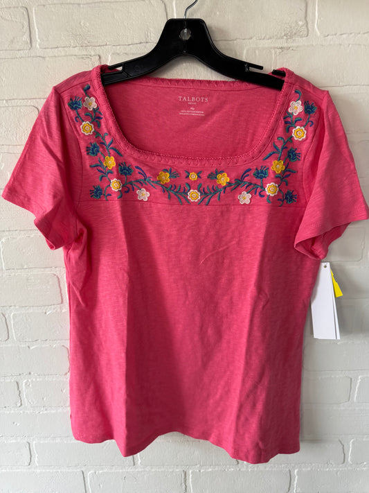 Top Short Sleeve By Talbots In Pink, Size: Mp