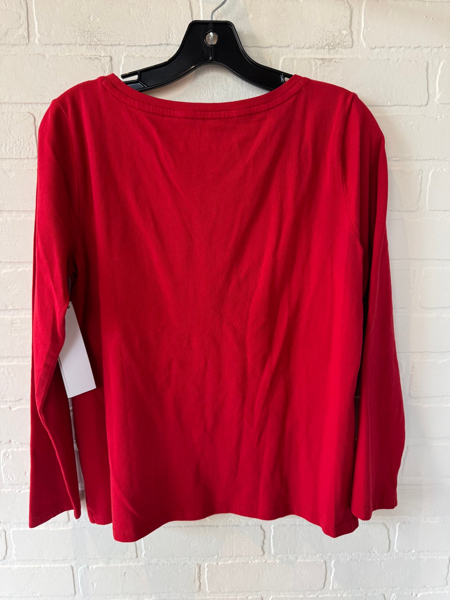 Top Long Sleeve By Talbots In Red, Size: Mp