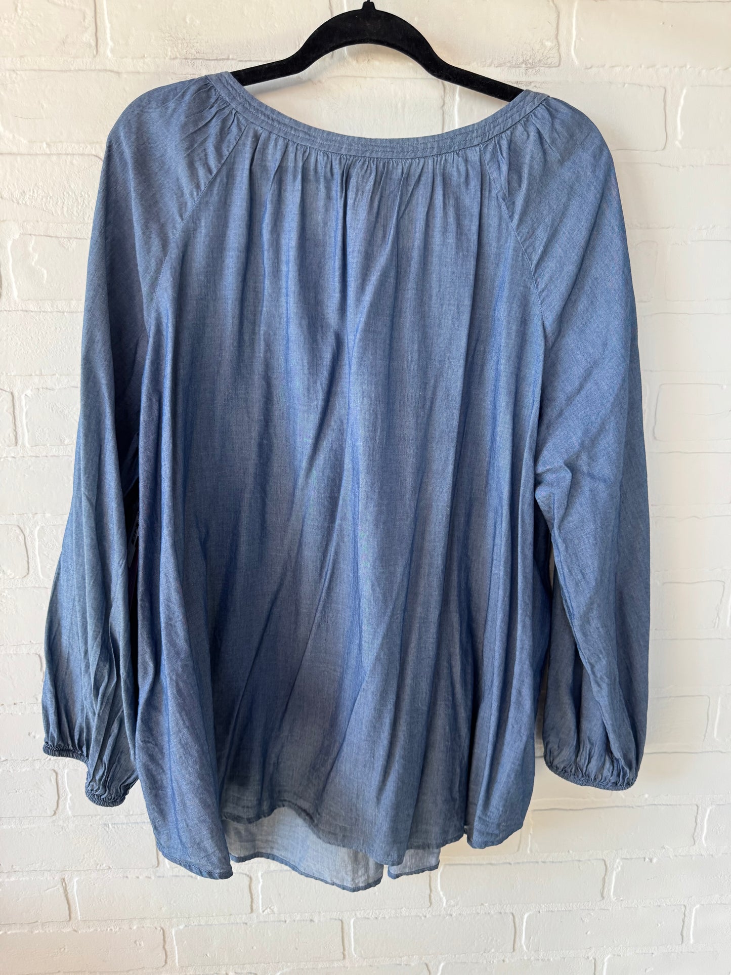 Top Long Sleeve By Loft In Blue, Size: 2x