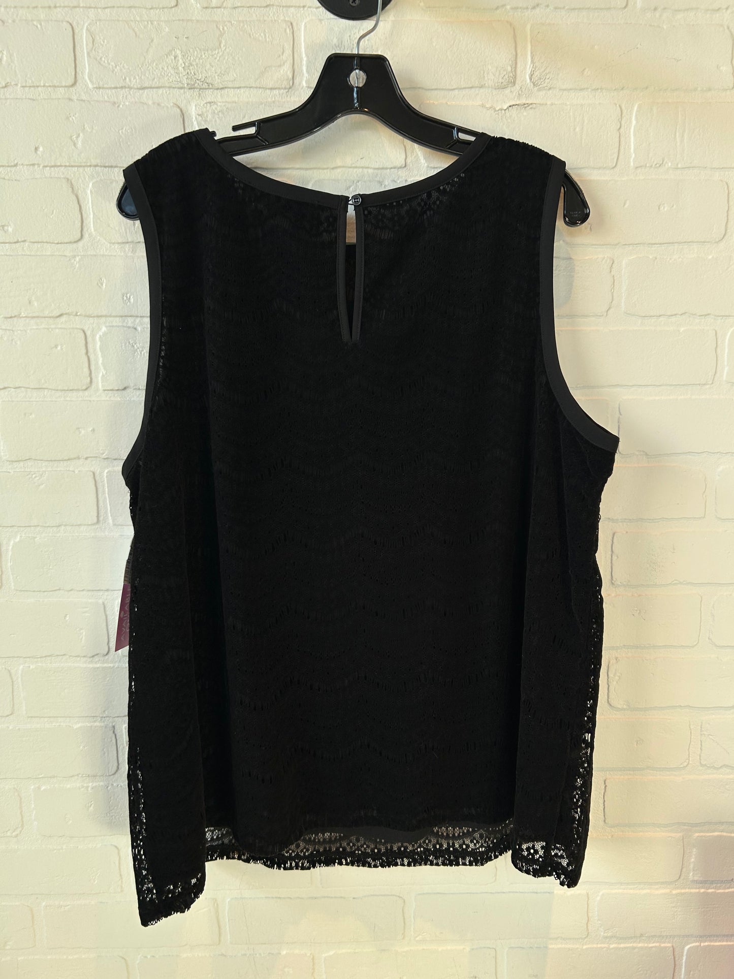 Top Sleeveless By Loft In Black, Size: 1x