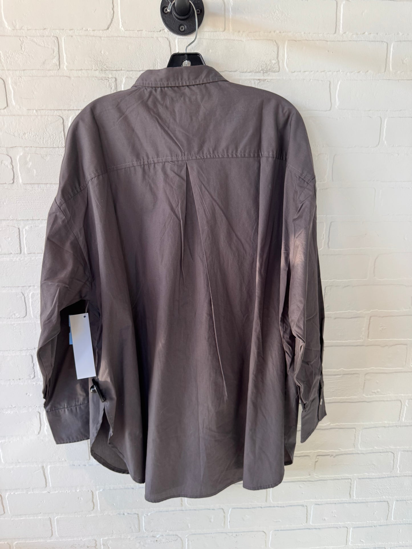 Top Long Sleeve By Maeve In Grey, Size: 1x