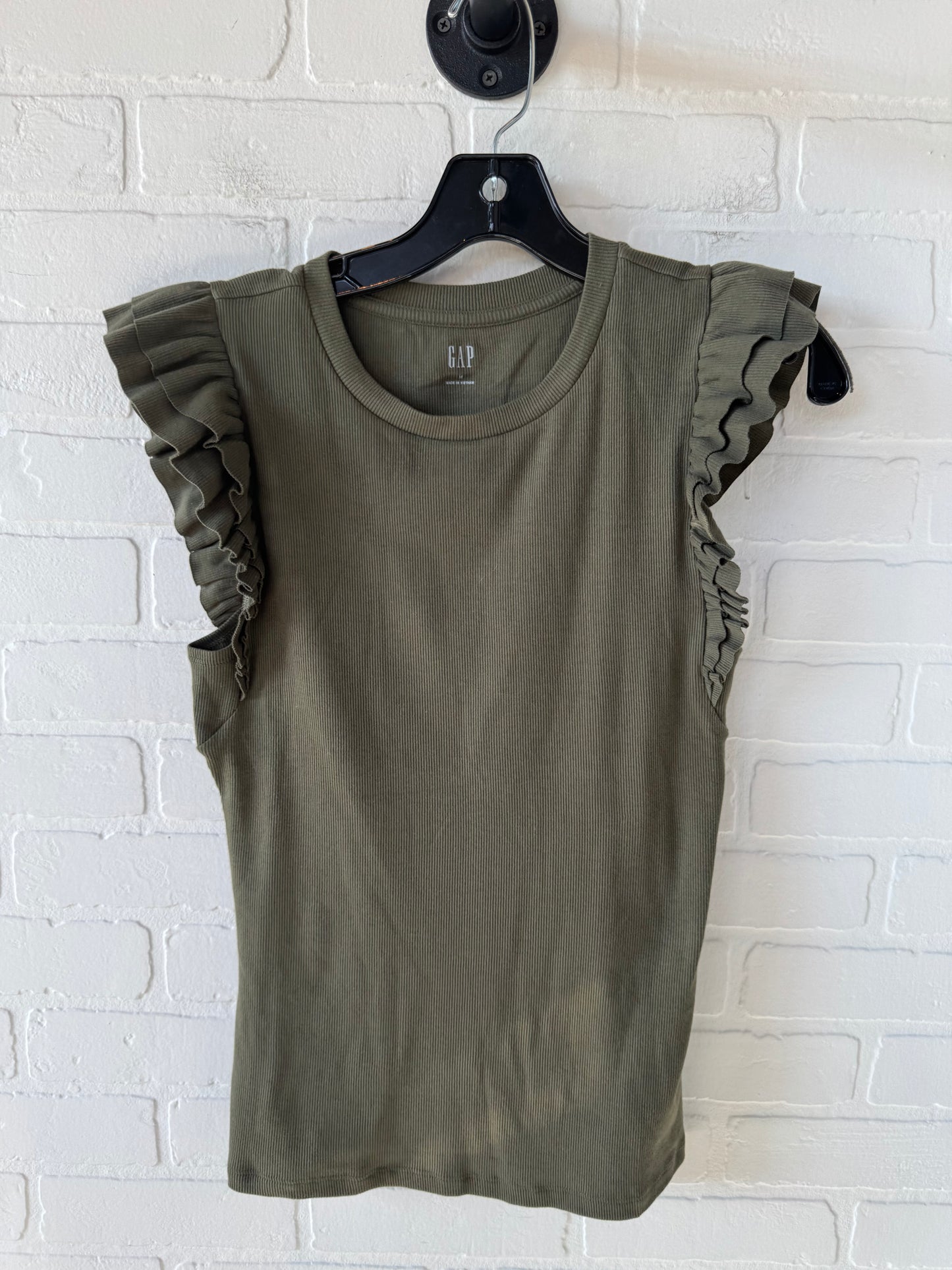 Top Sleeveless By Gap In Green, Size: M