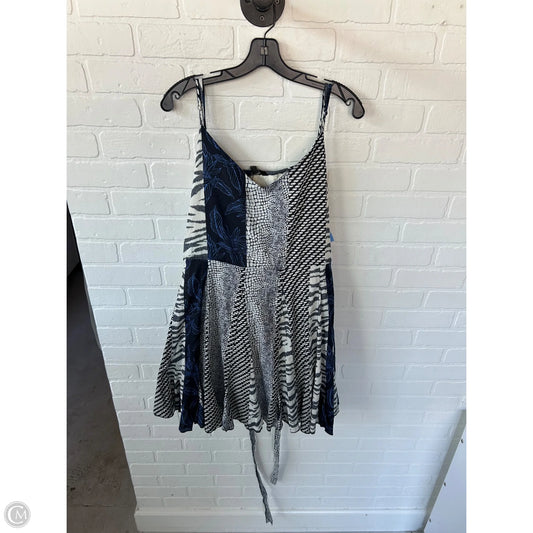 Dress Casual Short By Banana Republic In Blue & Cream, Size: Xl