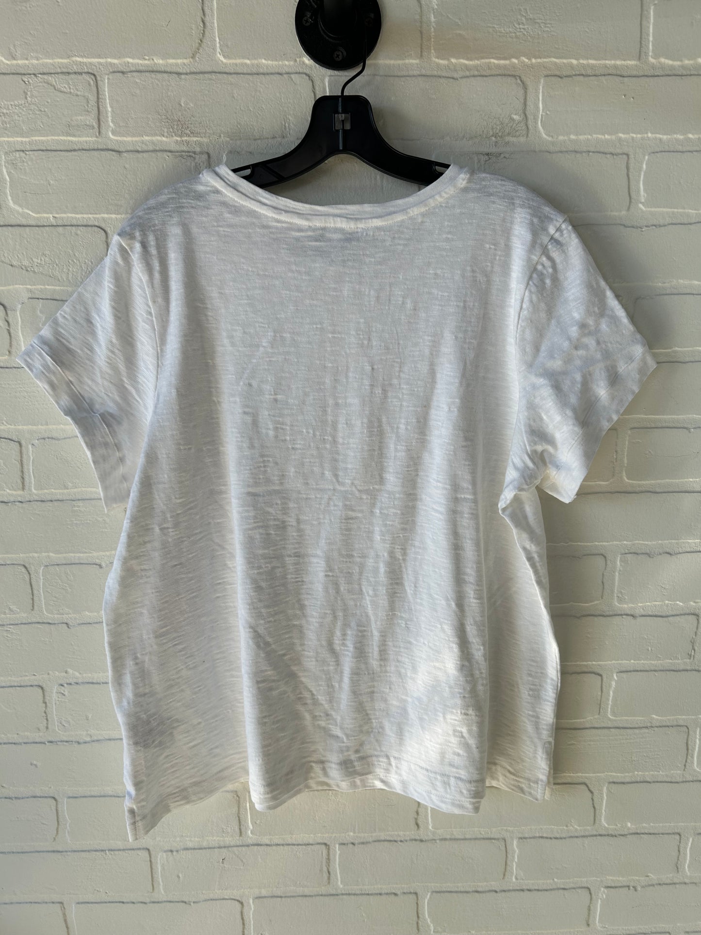 Top Short Sleeve By Nine West Apparel In White, Size: L