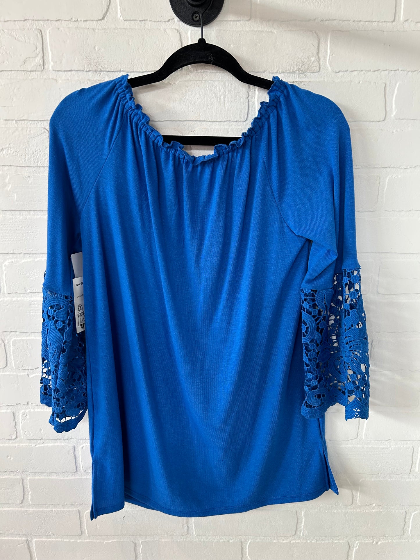 Top Long Sleeve By Melissa Paige In Blue, Size: S