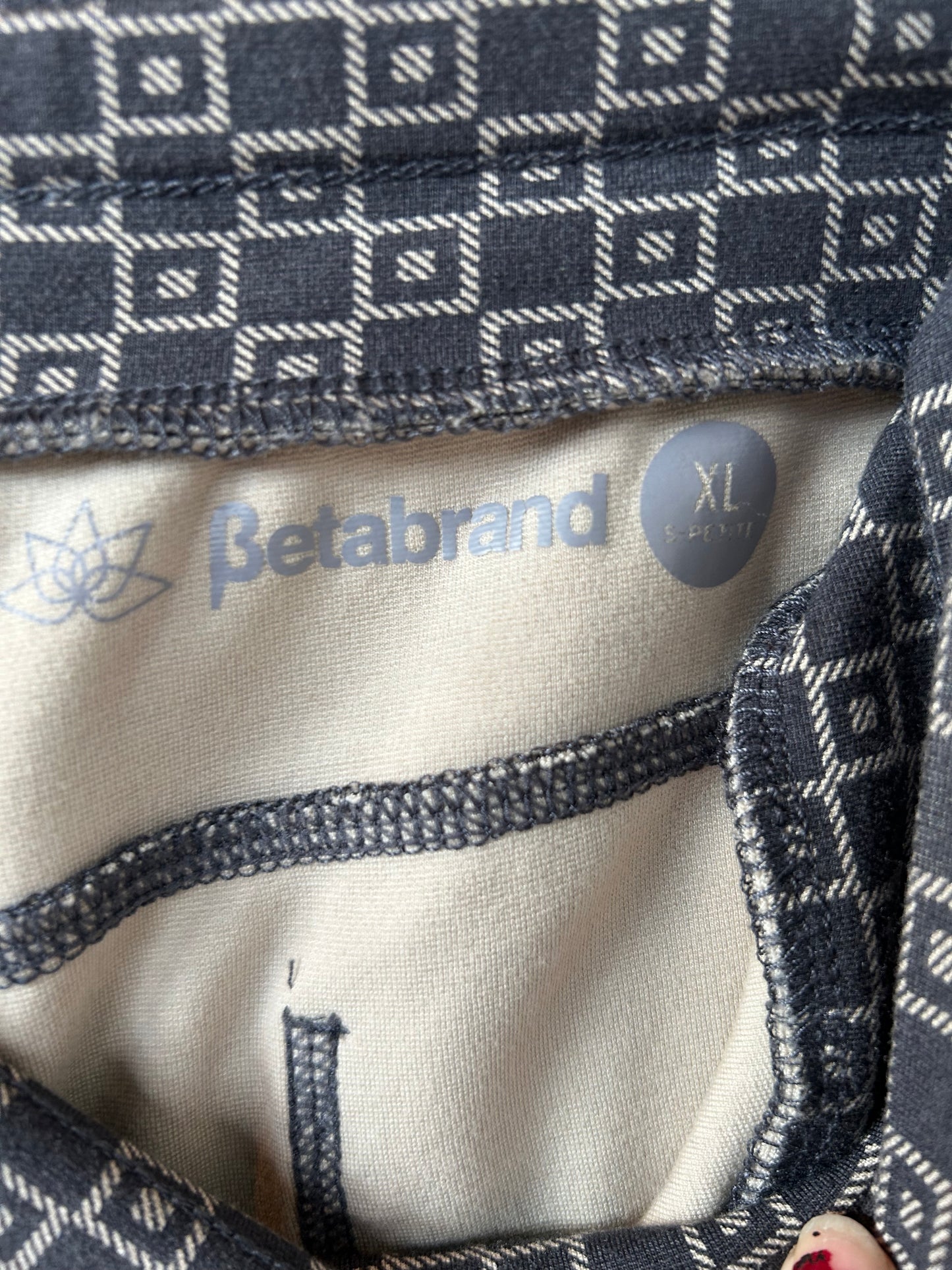 Athletic Pants By Betabrand In Cream & Grey, Size: 14