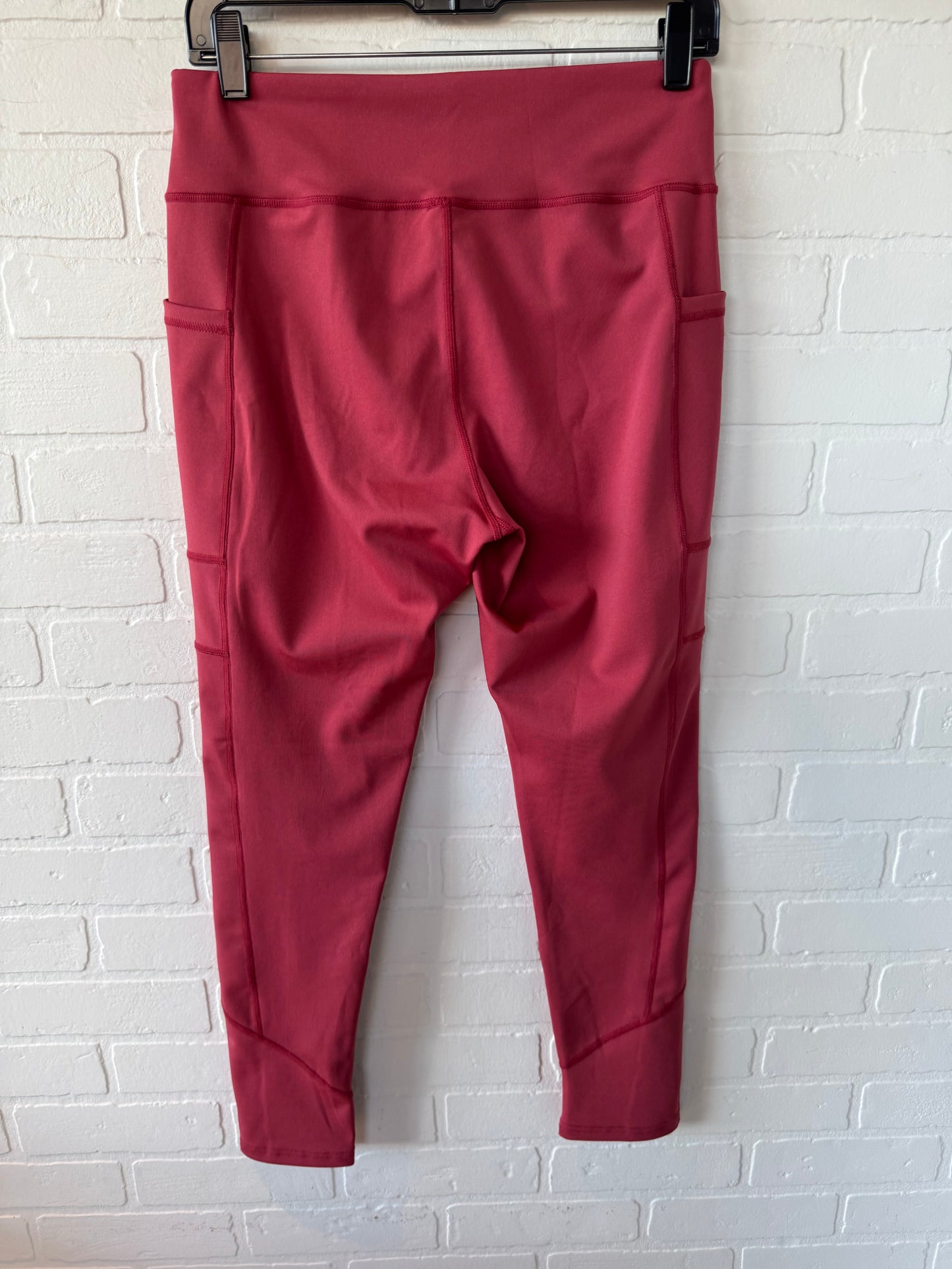 Athletic Leggings By  fitkicks  In Red, Size: 12