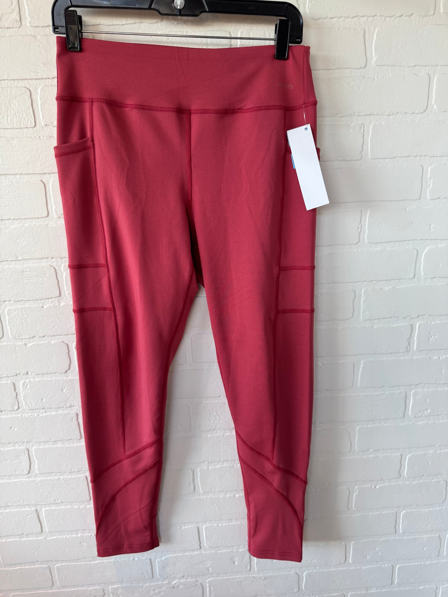 Athletic Leggings By  fitkicks  In Red, Size: 12