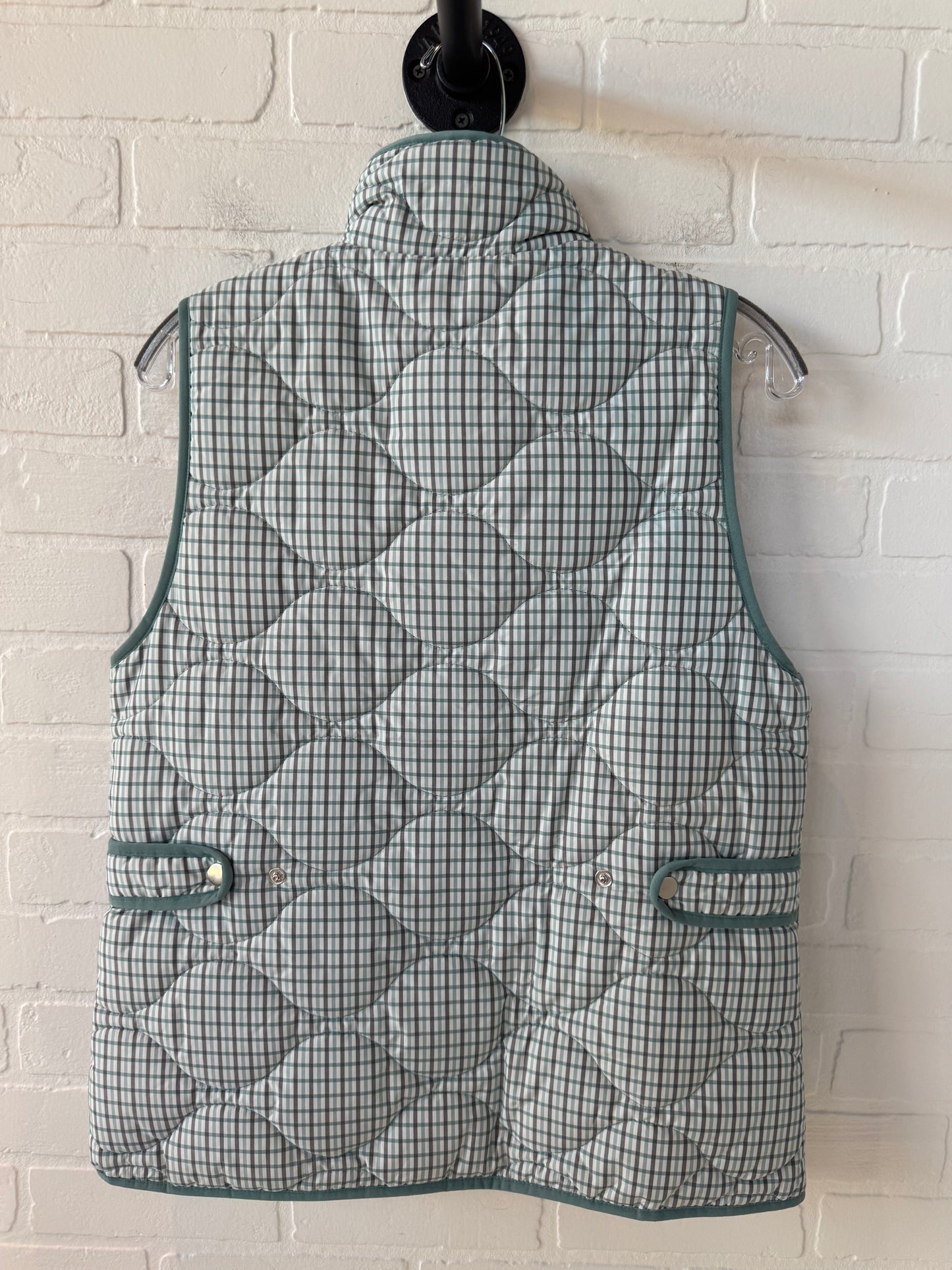 Vest Puffer & Quilted By J. Crew In Blue & Grey, Size: S