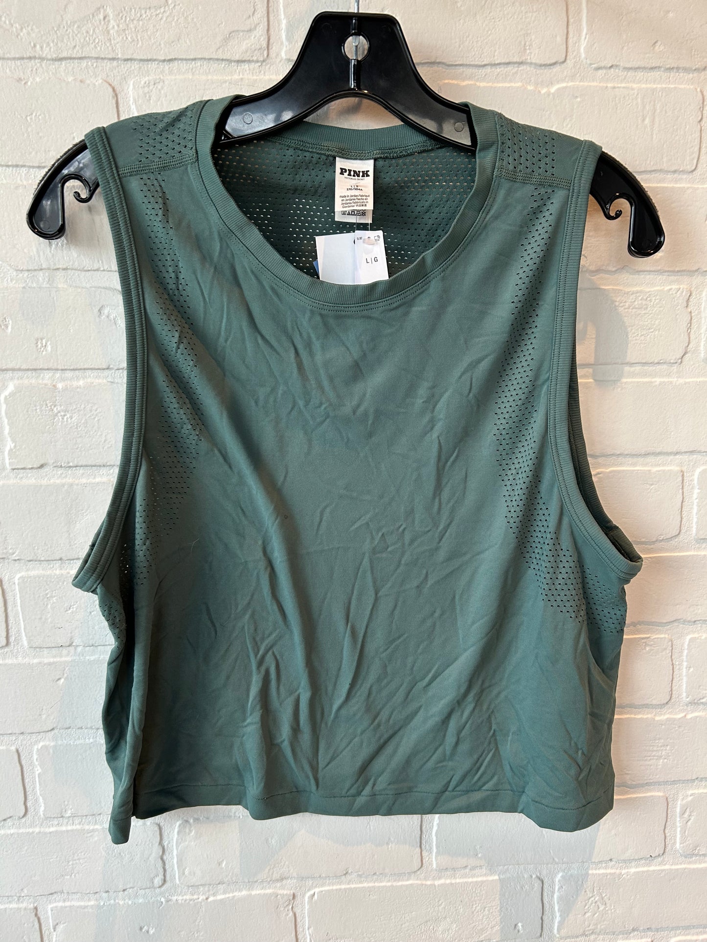 Athletic Tank Top By Pink In Green, Size: L