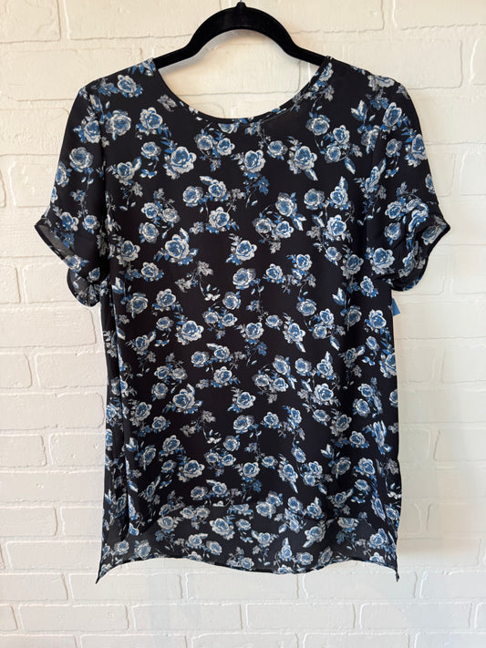 Top Short Sleeve By Dr2 In Black & Blue, Size: M