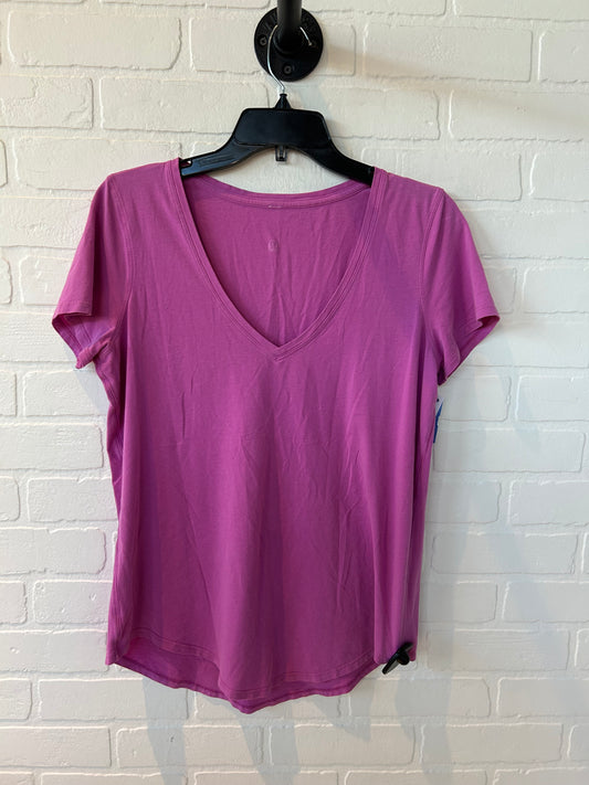 Athletic Top Short Sleeve By Lululemon In Pink, Size: S