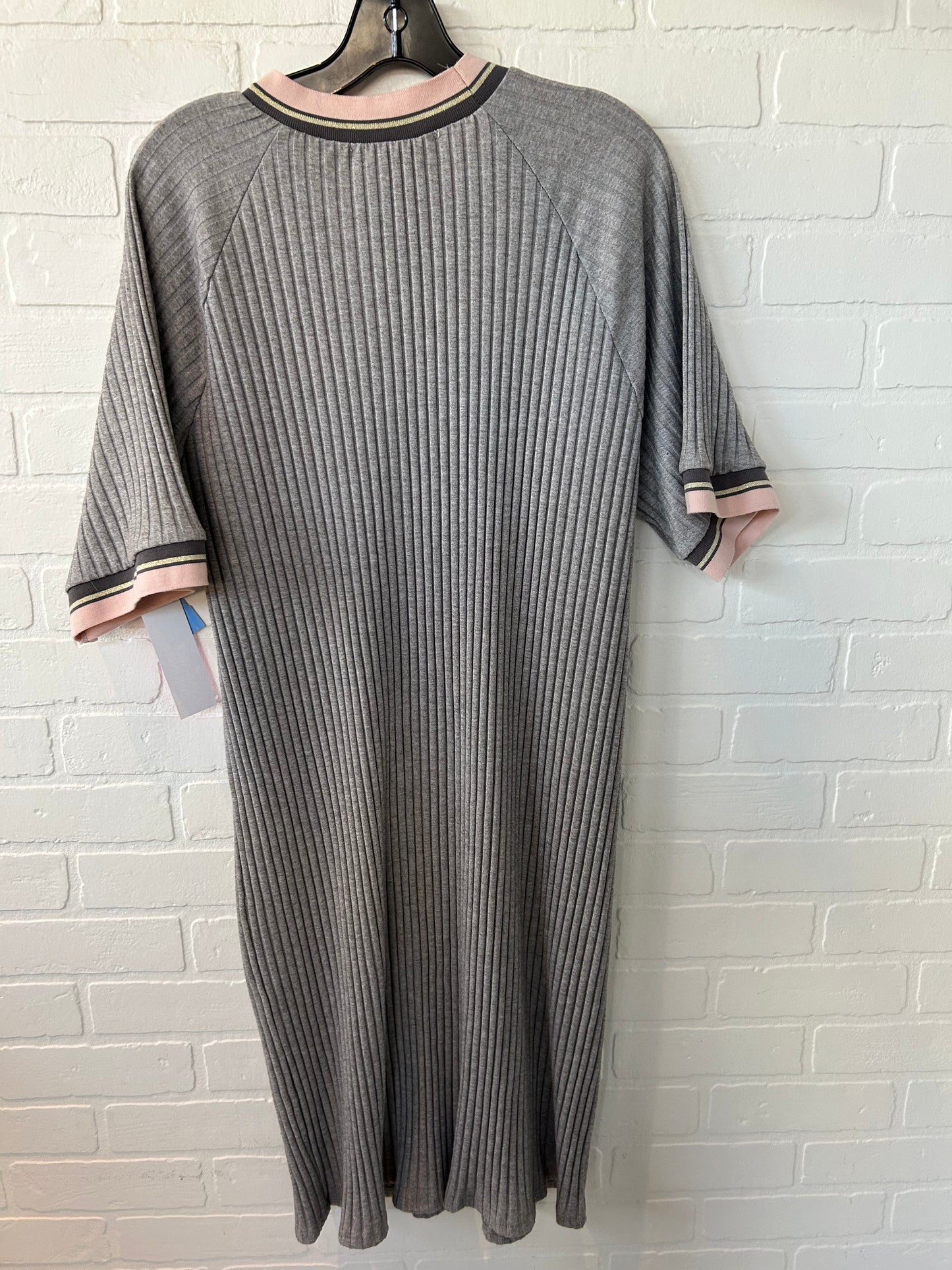 Dress Casual Midi By dressed in lala In Grey, Size: Xl