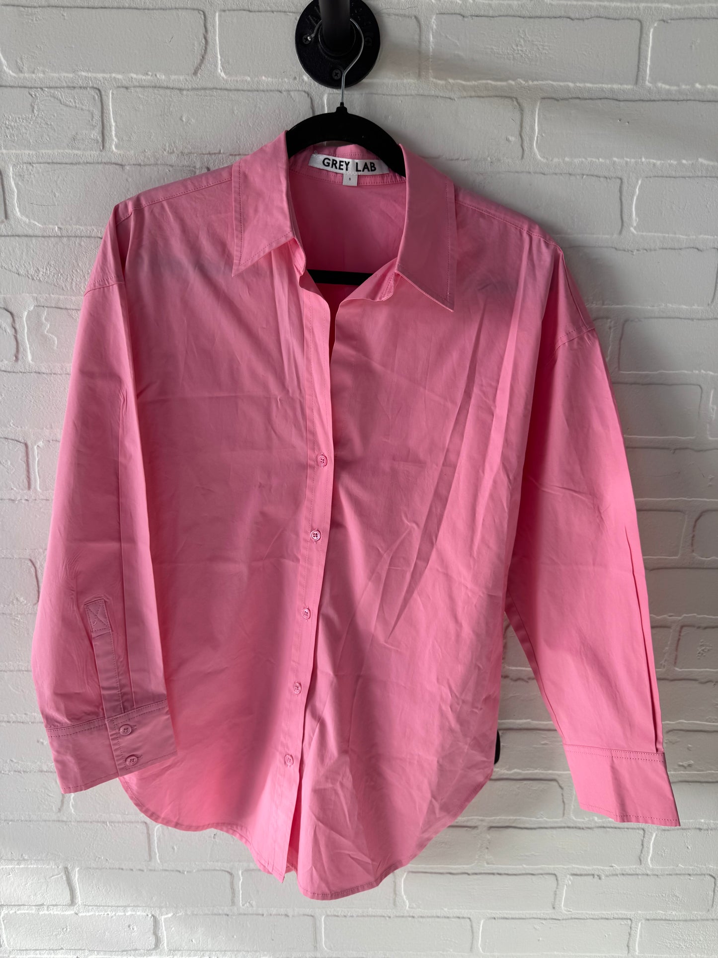 Top Long Sleeve By Grey Lab In Pink, Size: S