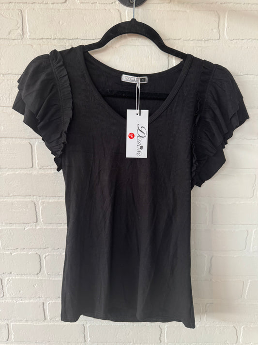 Top Short Sleeve By Dorose In Black, Size: S