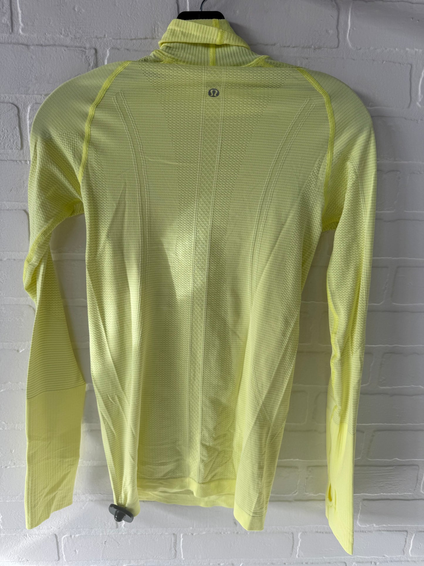 Athletic Top Long Sleeve Collar By Lululemon In Yellow, Size: S