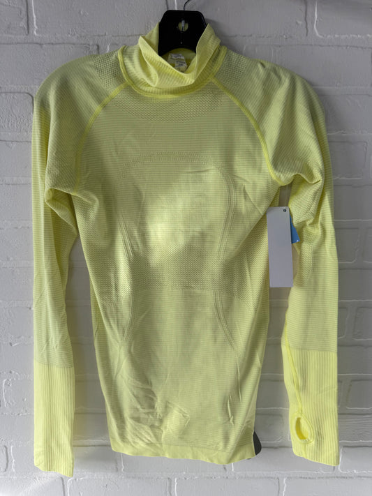 Athletic Top Long Sleeve Collar By Lululemon In Yellow, Size: S