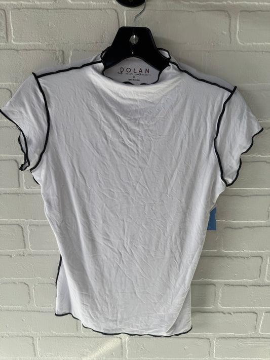 Top Short Sleeve By Dolan Left Coast In Black & White, Size: Xs