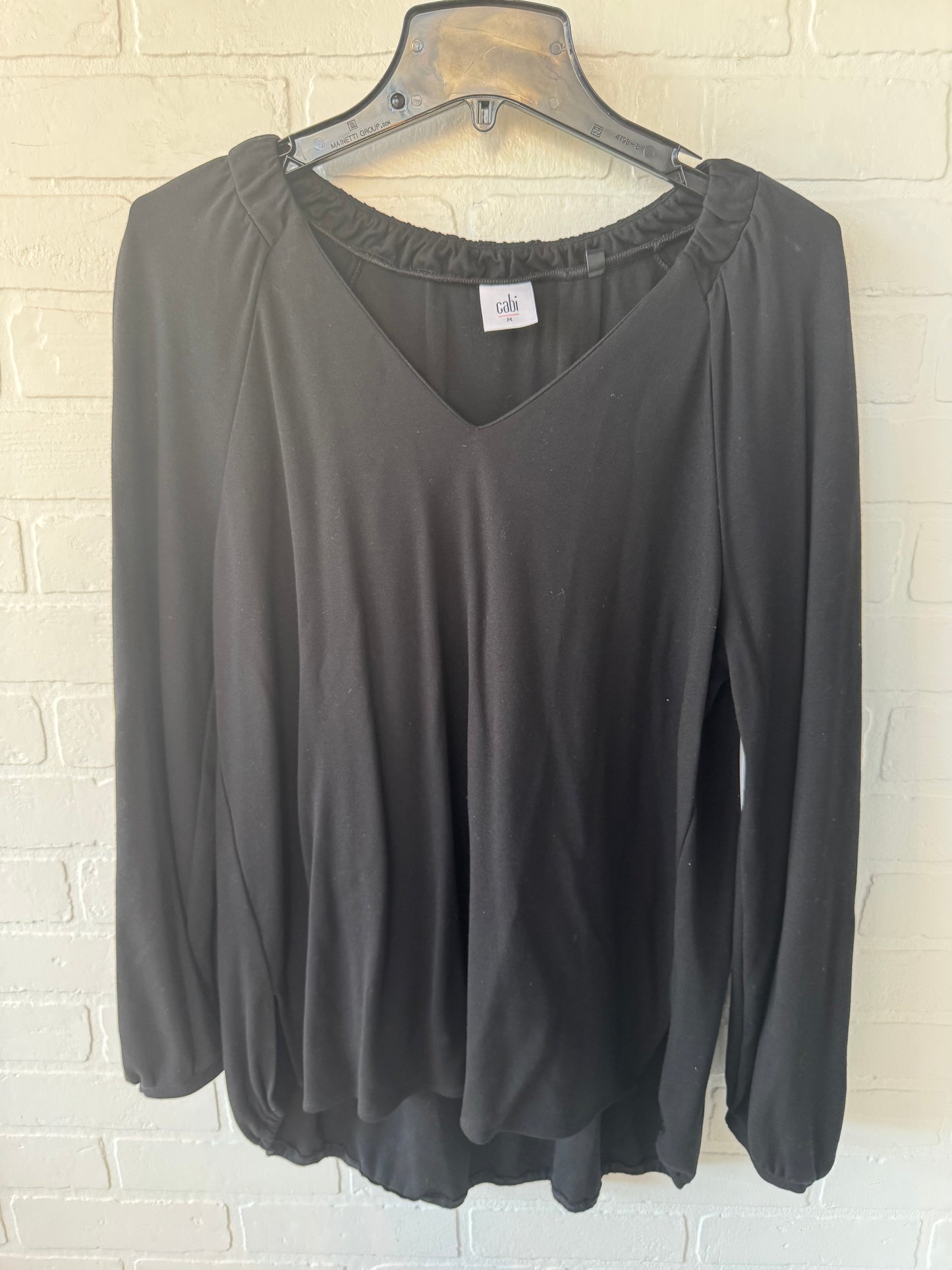 Top Long Sleeve By Cabi In Black, Size: M