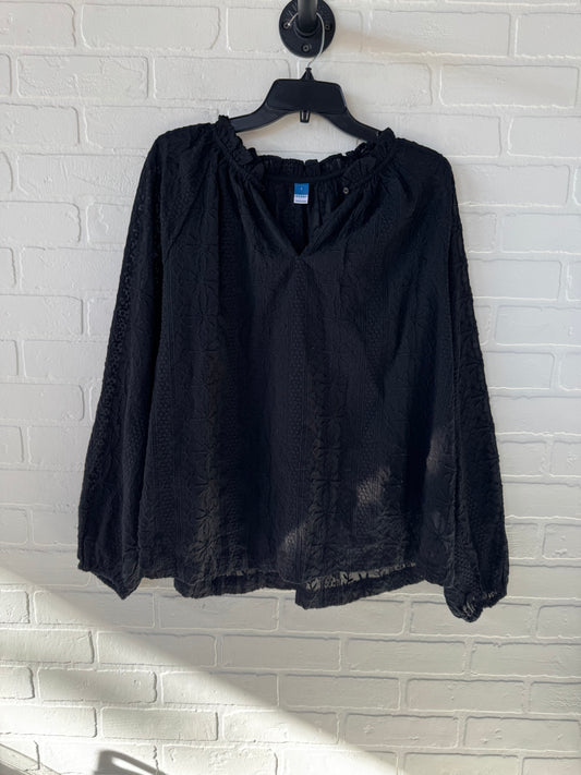 Top Long Sleeve By Old Navy In Black, Size: L