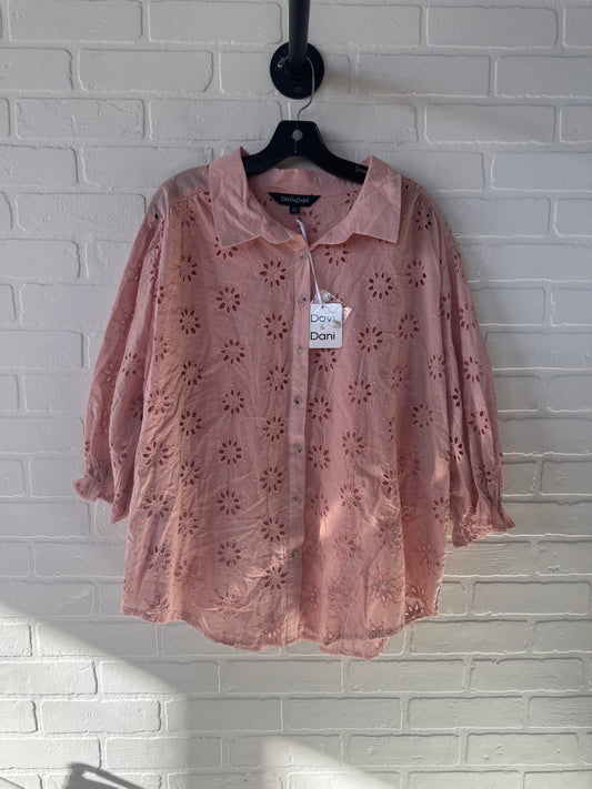 Top Short Sleeve By Davi & Dani In Pink, Size: 30