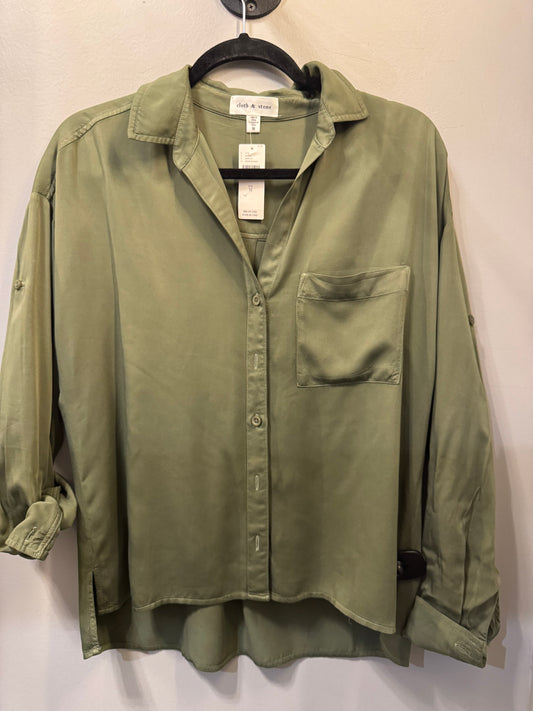 Top Long Sleeve By Cloth & Stone In Green, Size: M