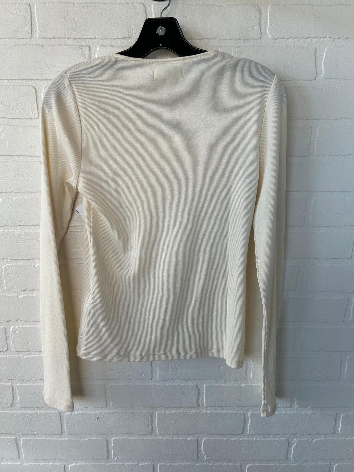 Top Long Sleeve By Madewell In Cream, Size: M