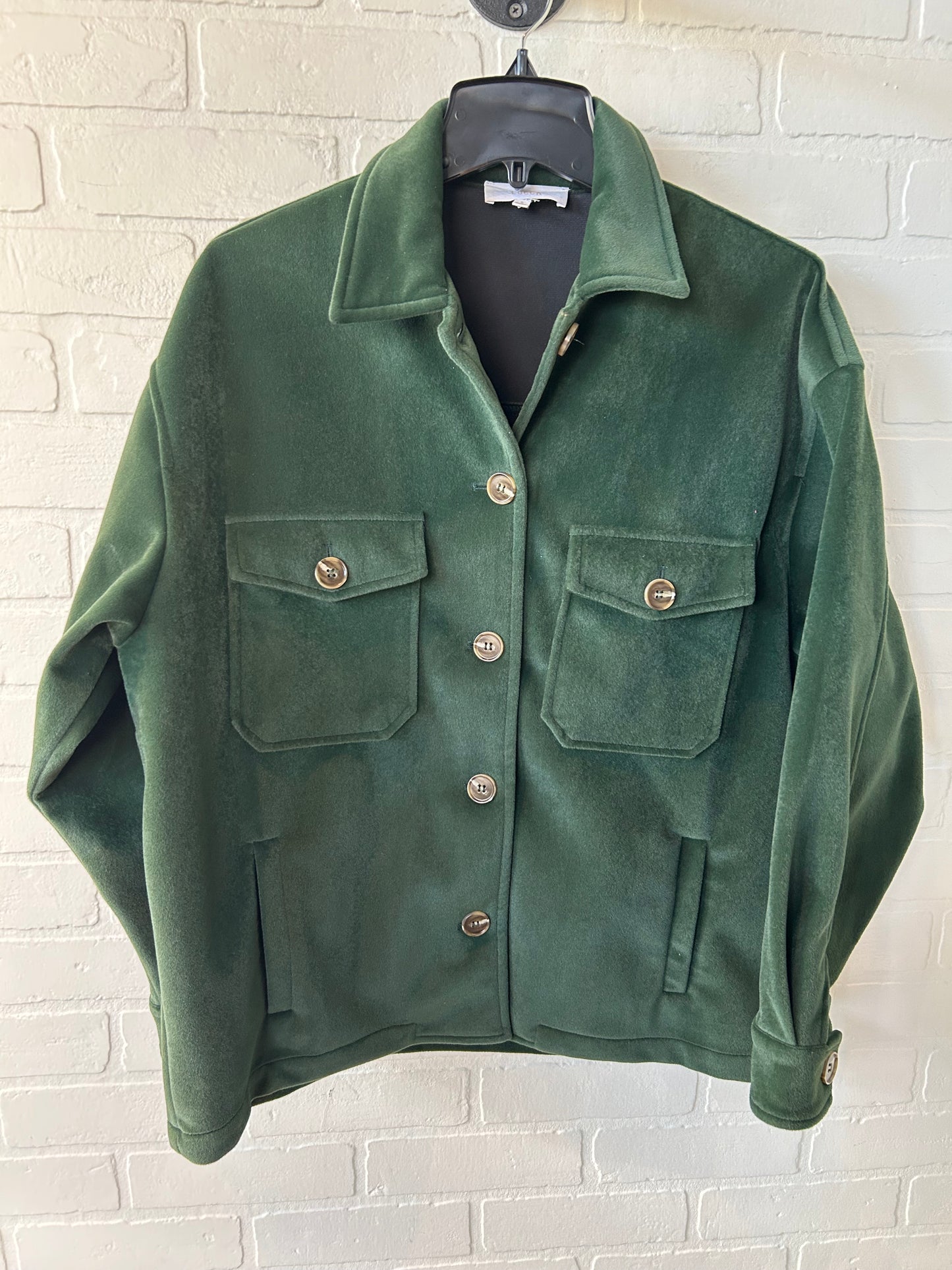Jacket Shirt By lucca In Green, Size: S