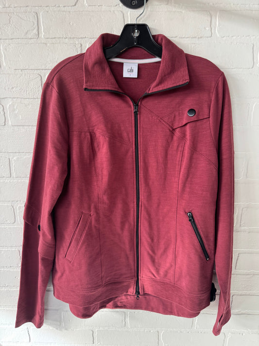 Athletic Jacket By Cabi In Red, Size: S