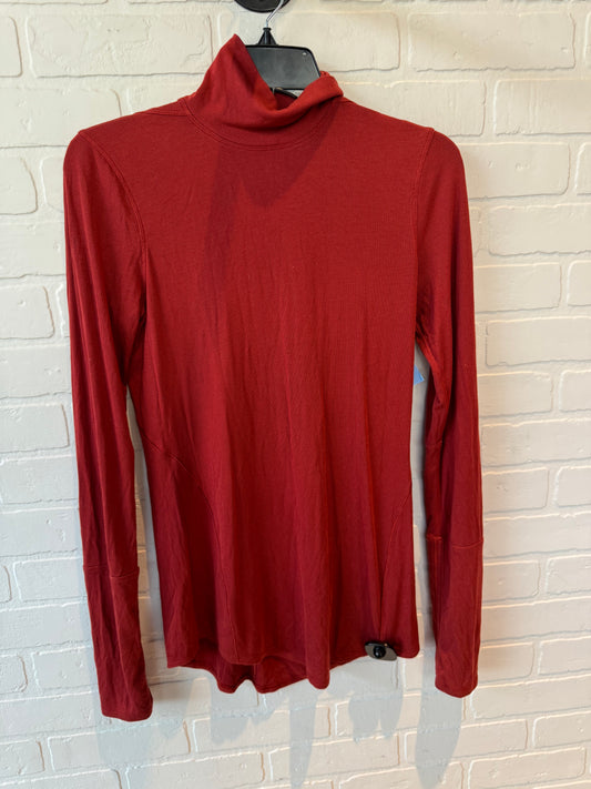 Athletic Top Long Sleeve Crewneck By Lululemon In Orange, Size: S