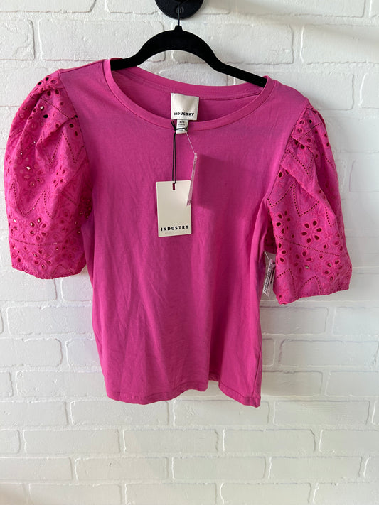 Top Short Sleeve By Cmc In Pink, Size: M