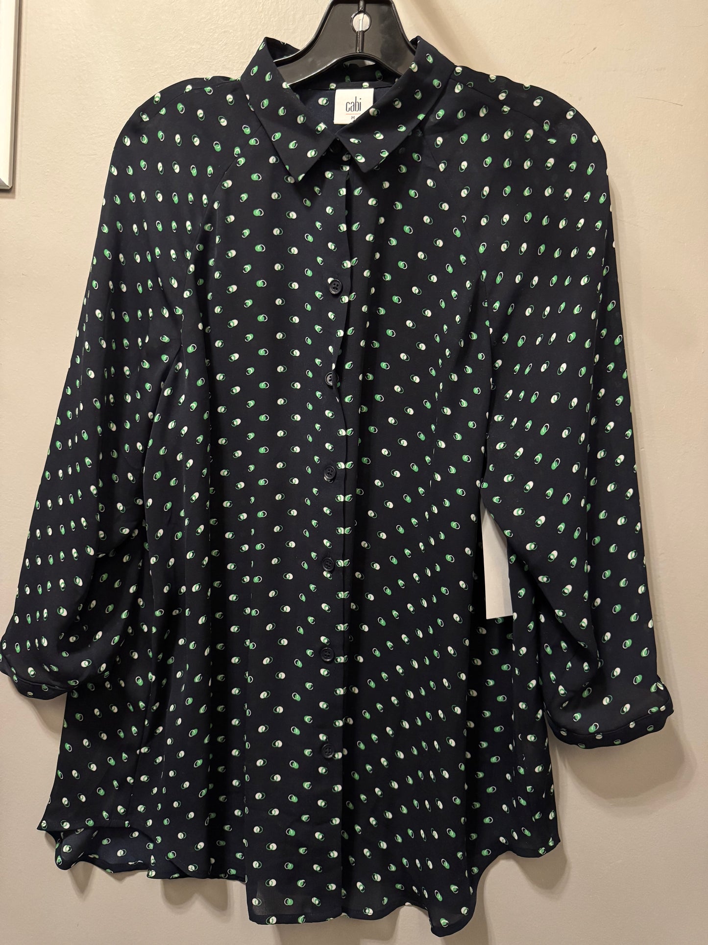 Top Long Sleeve By Cabi In Navy, Size: M