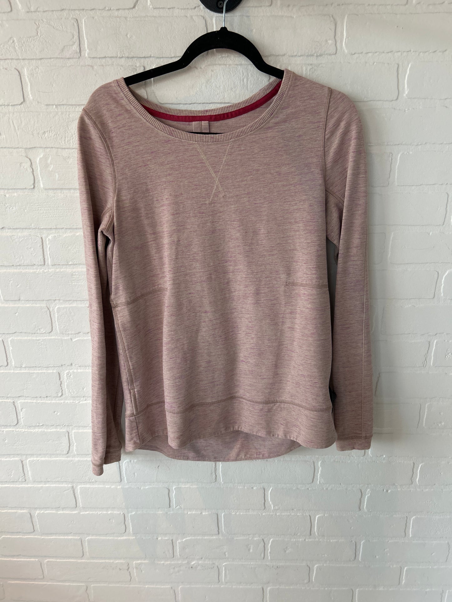 Athletic Top Long Sleeve Crewneck By Lululemon In Pink, Size: S