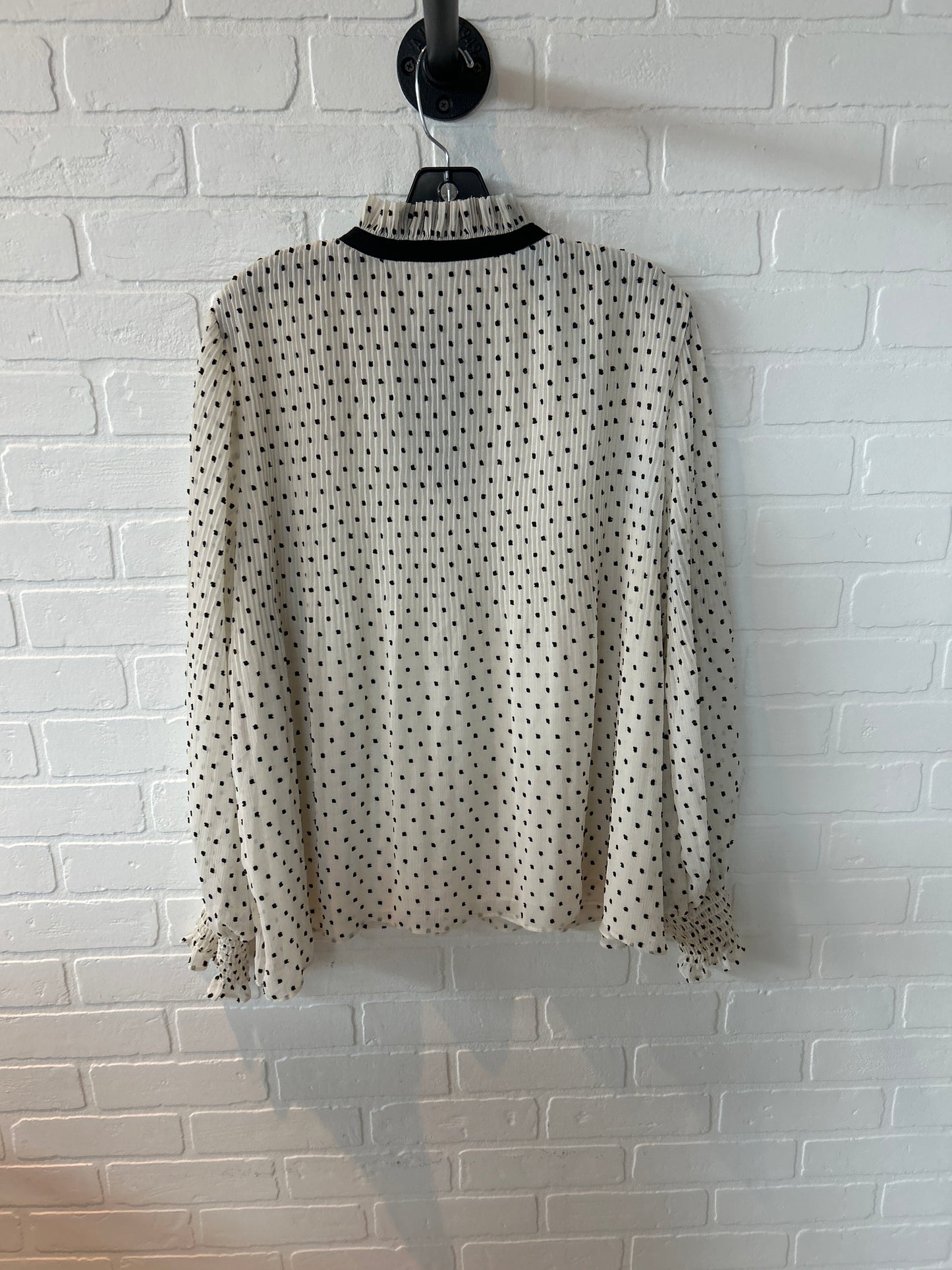 Top Long Sleeve By Max Studio In Black & Cream, Size: Xl