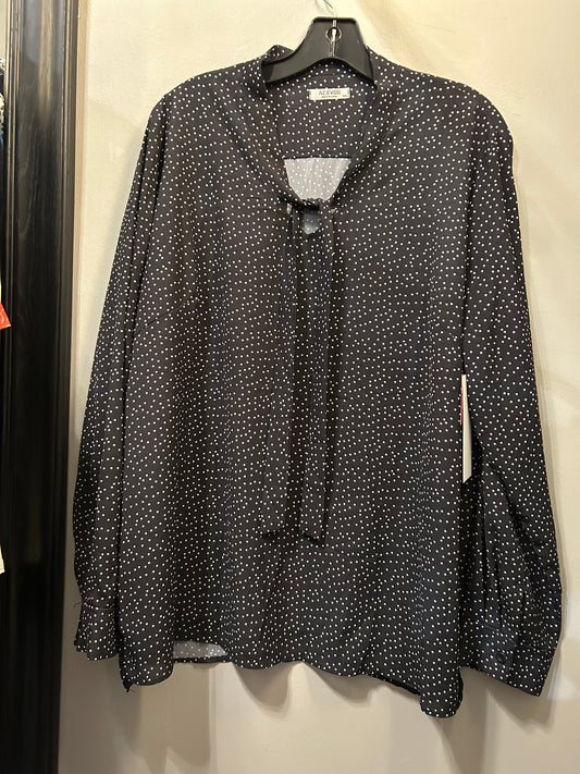 Top Long Sleeve By acevog In Black & White, Size: Xxl
