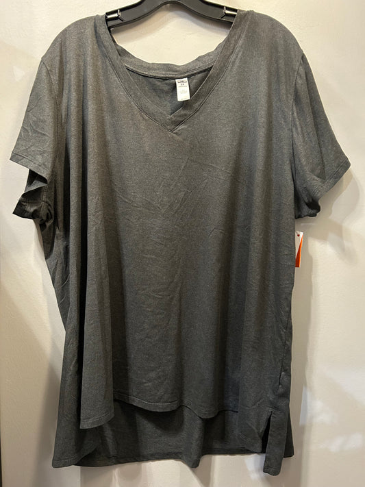 Athletic Top Short Sleeve By 90 Degrees By Reflex In Grey, Size: 2x