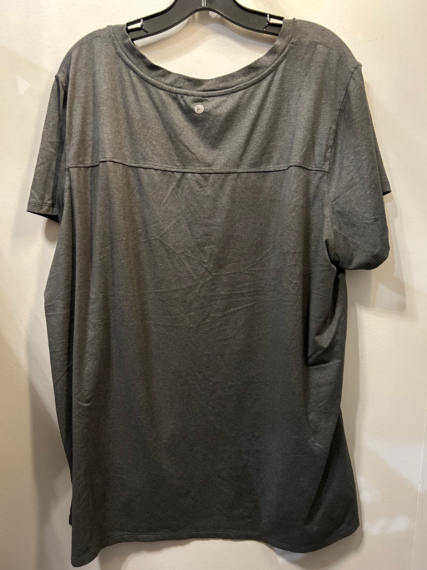 Athletic Top Short Sleeve By 90 Degrees By Reflex In Grey, Size: 2x