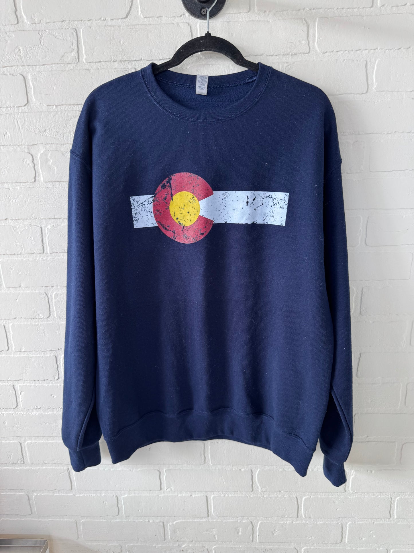 Sweatshirt Crewneck By Jerzees In Navy, Size: L