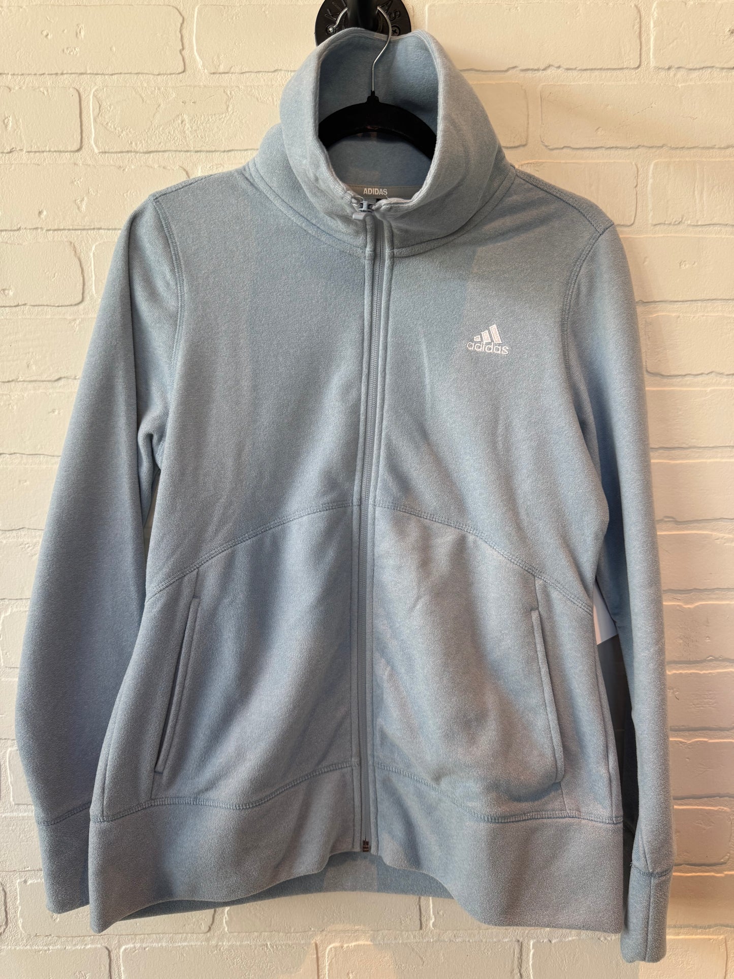 Athletic Jacket By Adidas In Blue, Size: M